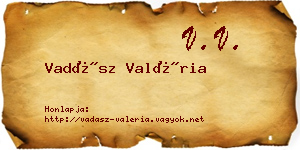 Vadász Valéria névjegykártya