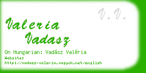 valeria vadasz business card