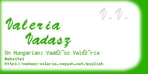 valeria vadasz business card